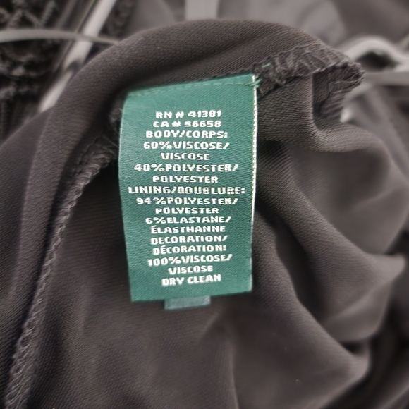 NWT Lauren Ralph Lauren Black Crochet Halter Pull On Jumpsuit - Picture 5 of 9